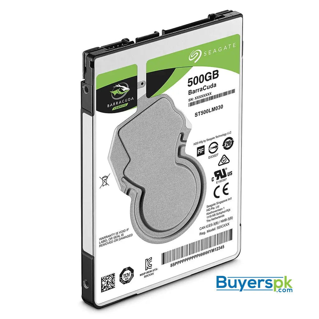 Seagate BarraCuda Mobile Hard Drive 500GB SATA 6Gb/s 128MB Cache 2.5-Inch 7mm (ST500LM030) 2 Yrs Warranty - Hard Drive Seagate BarraCuda Mobile Hard Drive 500GB SATA 6Gb/s 128MB Cache 2.5-Inch 7mm (ST500LM030) 2 Yrs Warranty - Hard Drive